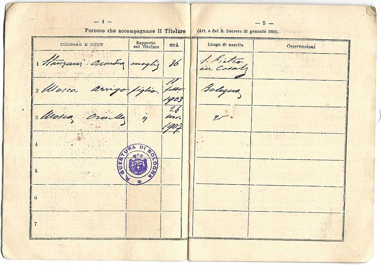 MODULI DA COMPILARE PER PASSAPORTO