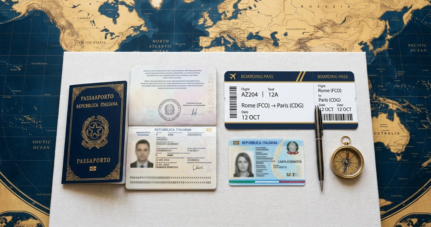 Prenotare volo senza passaporto - documenti di viaggio e carta d'imbarco