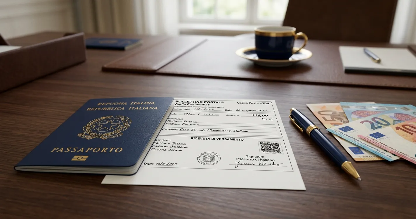 Bollettino postale per passaporto italiano - guida al pagamento online 2026