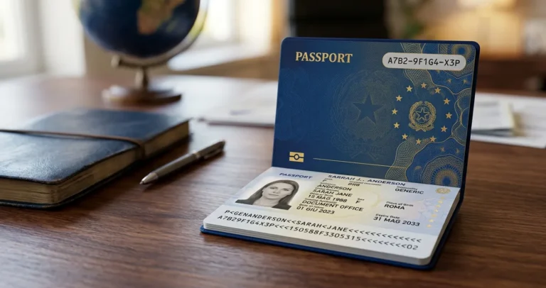Numero del passaporto dove si trova sulla pagina dati del passaporto elettronico italiano