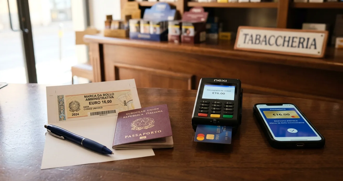 Dove pagare contributo amministrativo passaporto: marca da bollo da 73,50 euro in tabaccheria