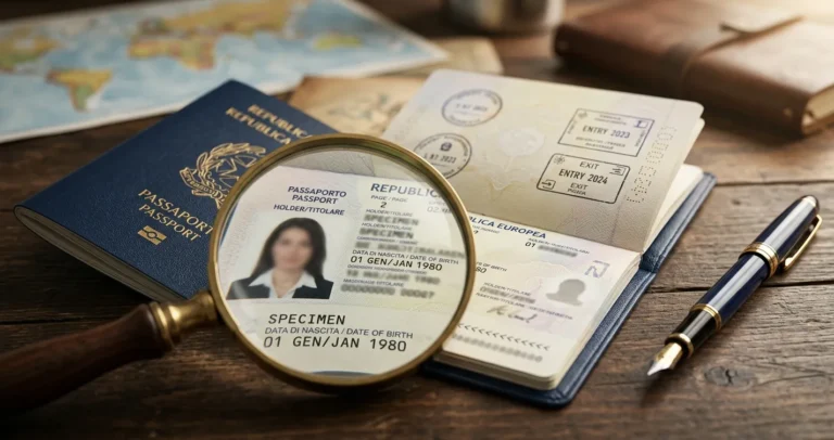 Autorità emittente passaporto dove si trova: pagina 2 del passaporto con il campo Aut. emittente